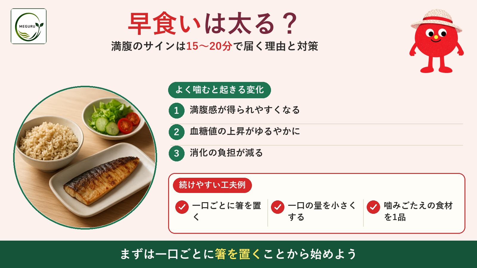 早食いは太る、は本当だった|「よく噛む」だけで変わる満腹感と血糖値の話