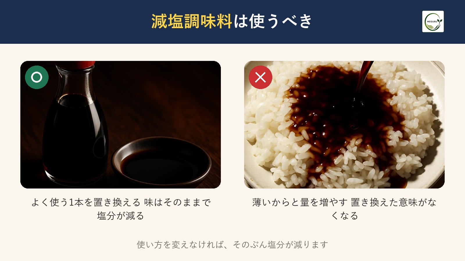 減塩しょうゆ・減塩味噌は使うべき?選び方と落とし穴