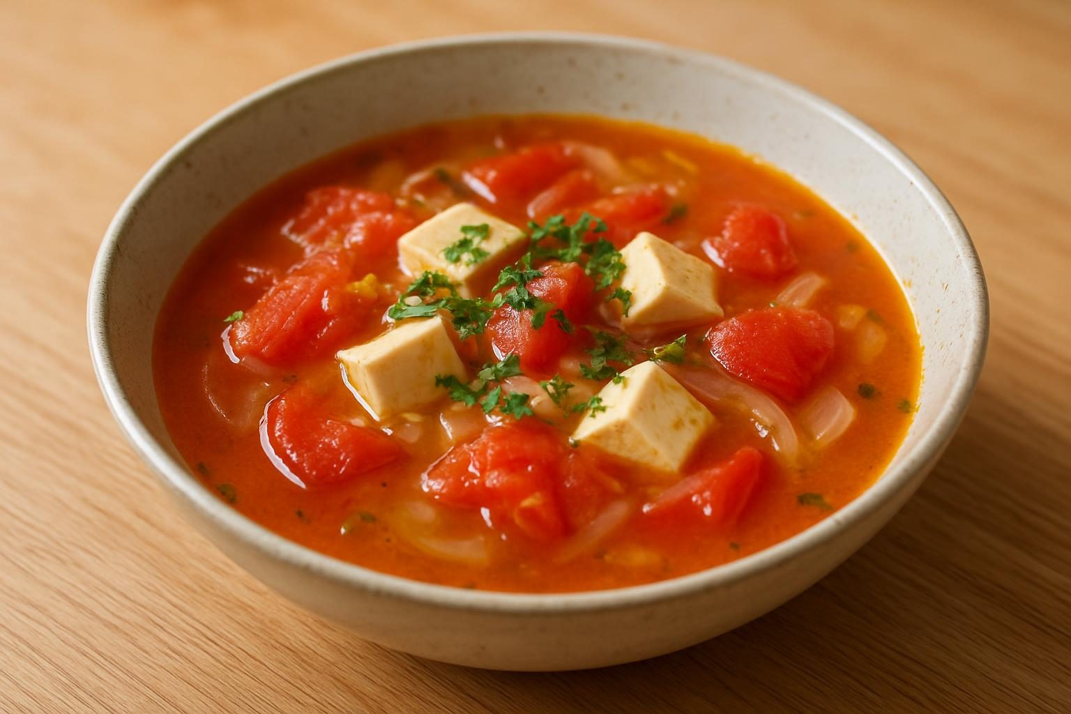豆腐とトマトのイタリアンスープ