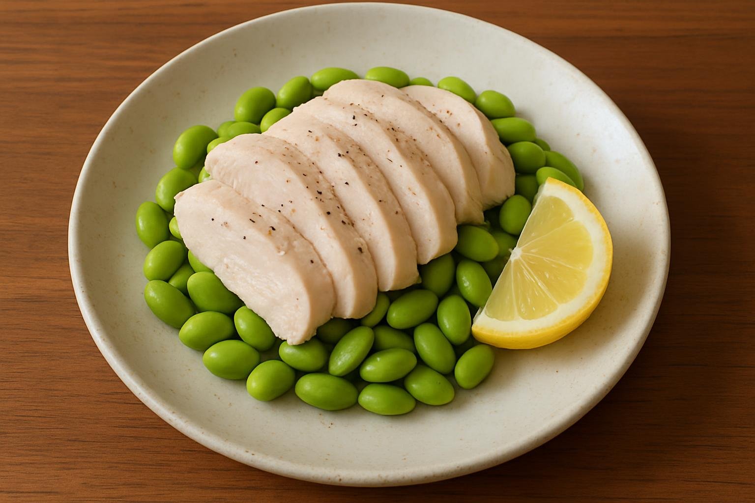 枝豆と鶏むね肉のホイル焼き
