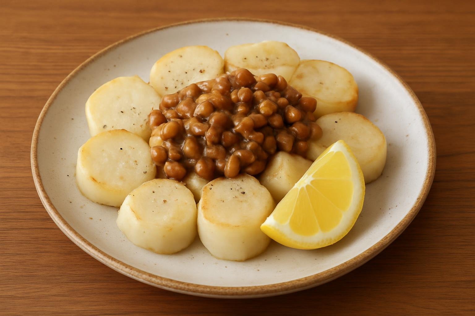 里芋と納豆のホイル焼き