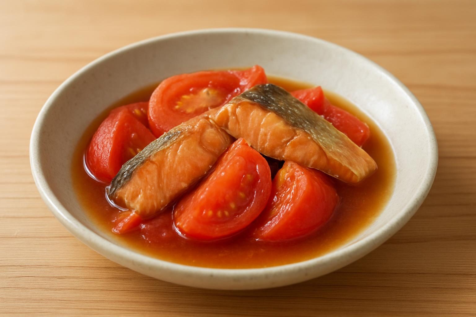トマトと鮭のさっと煮
