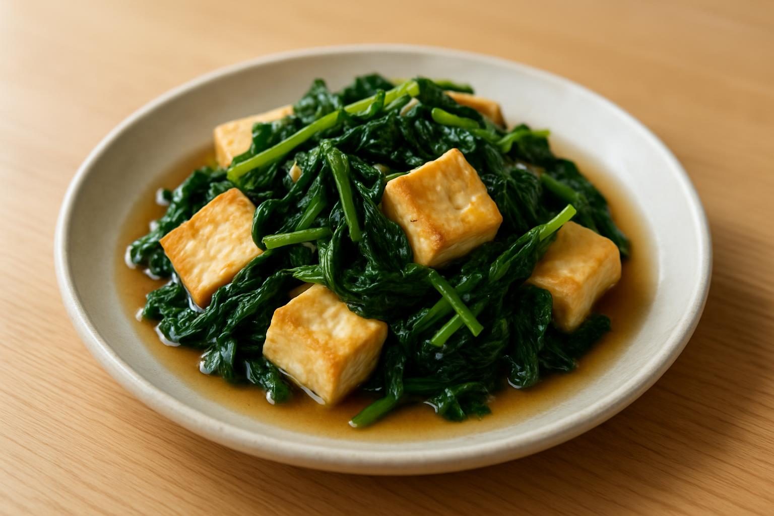 ほうれん草と豆腐の南蛮漬け