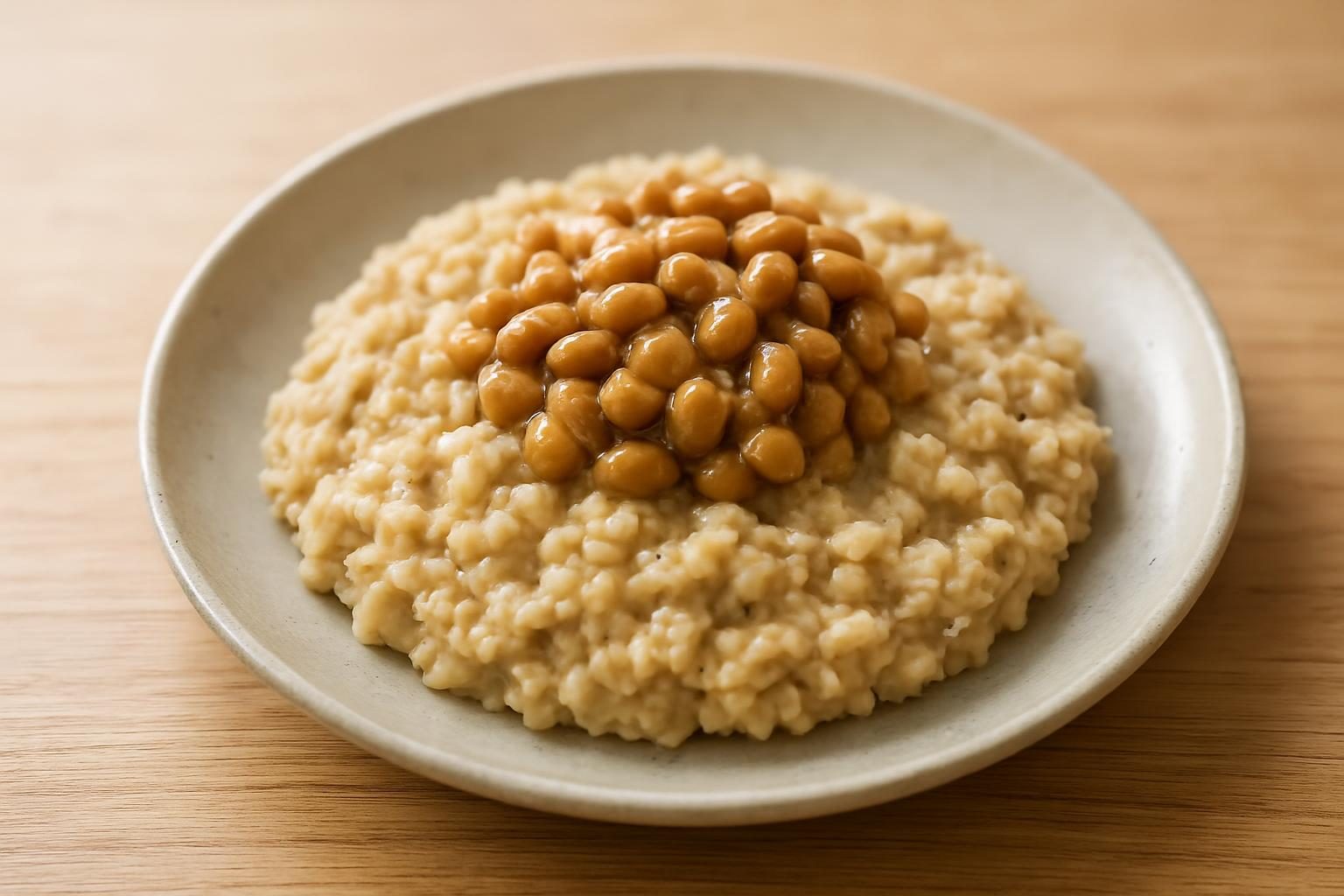 納豆オートミール低GI値ごはん