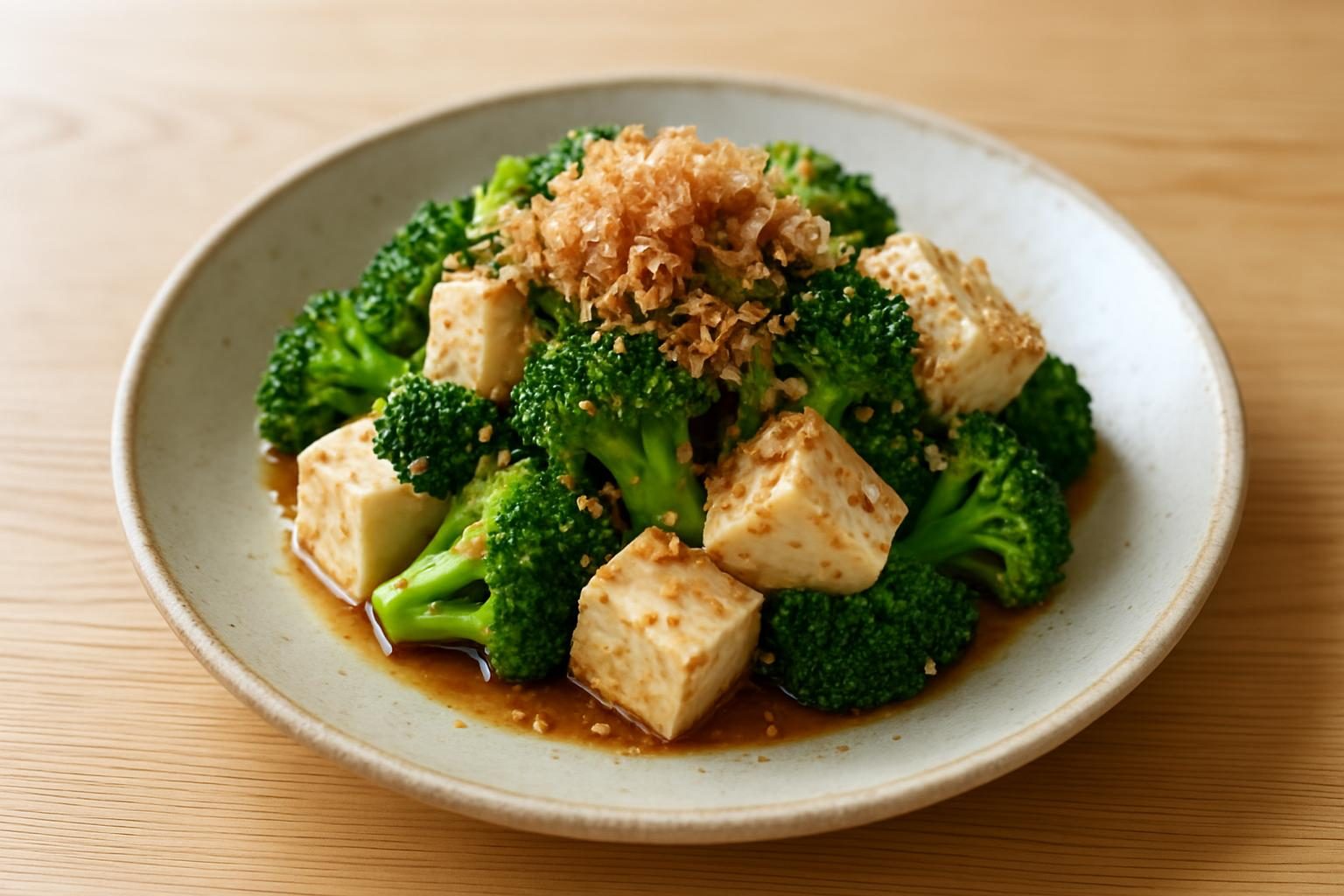 ブロッコリーと豆腐の和え物