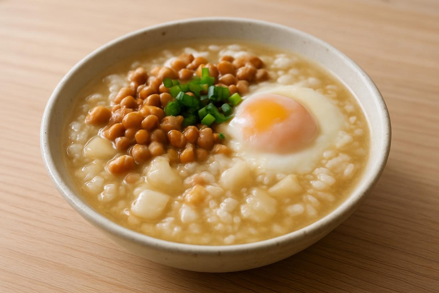 長芋と納豆の雑炊
