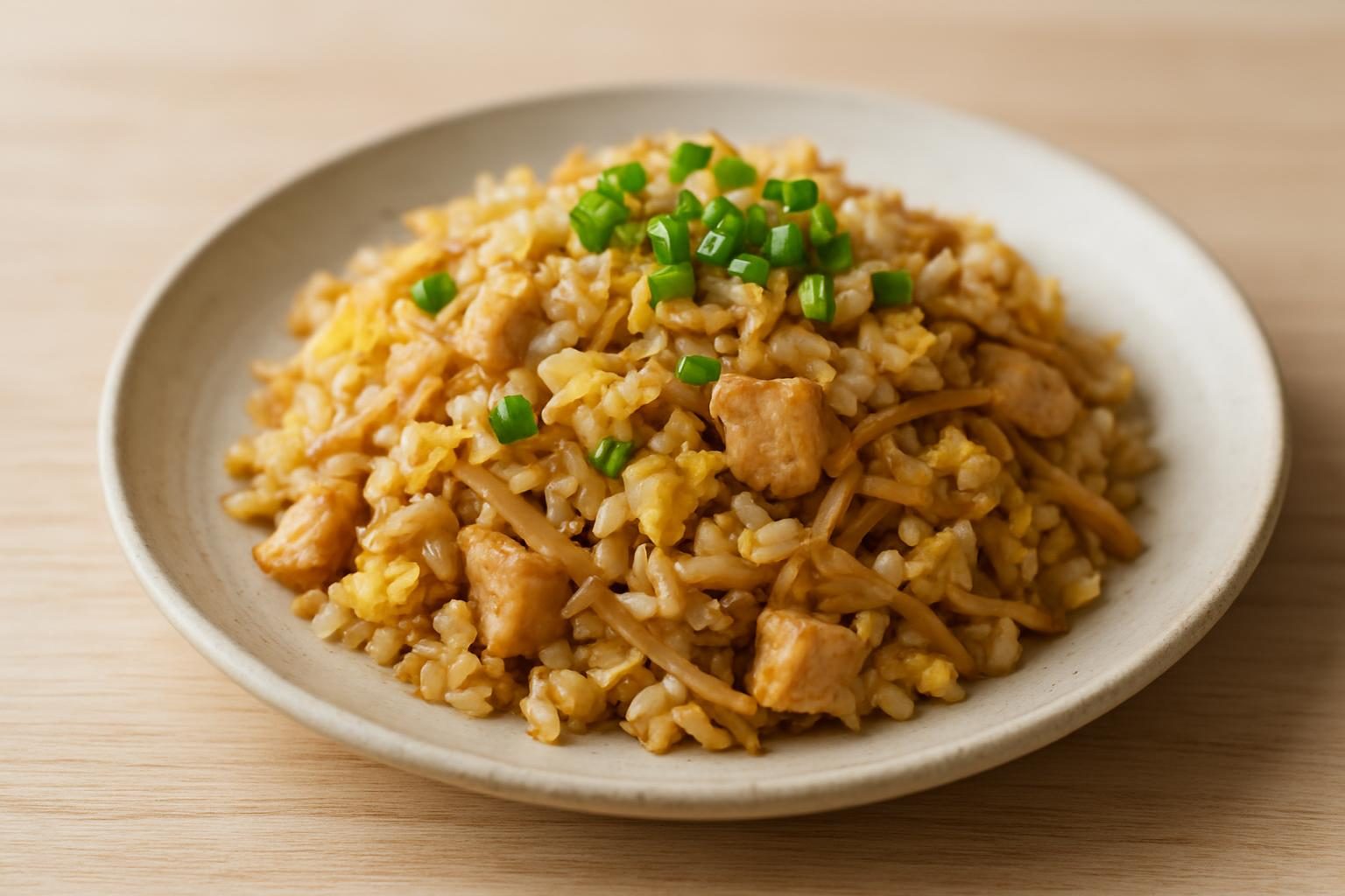 切り干し大根と鶏むね肉のチャーハン