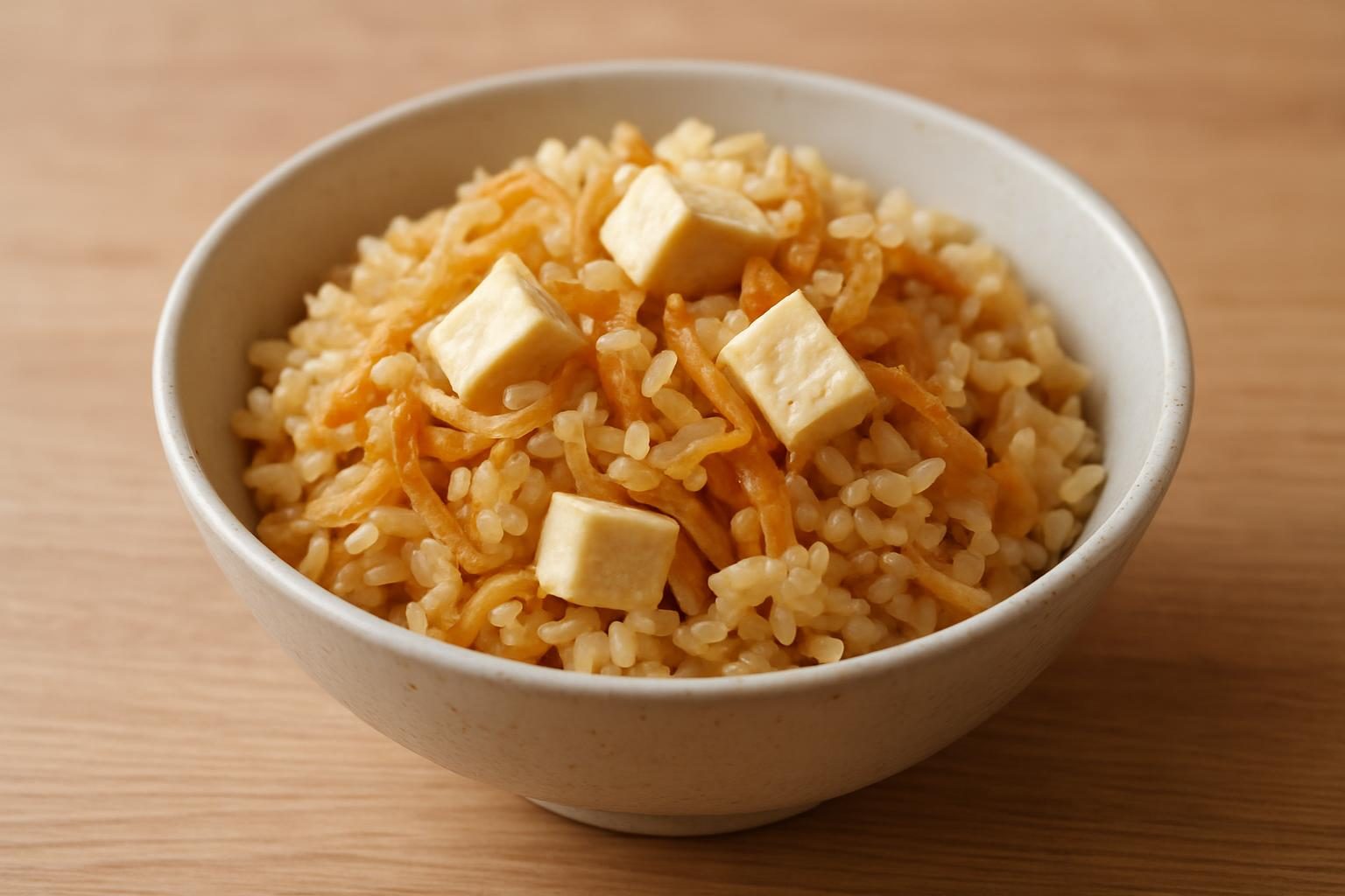 切り干し大根と豆腐の炊き込みご飯