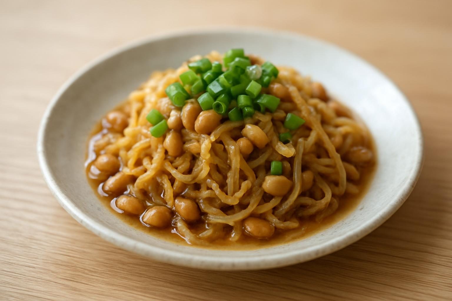 切り干し大根と納豆の香味だれ