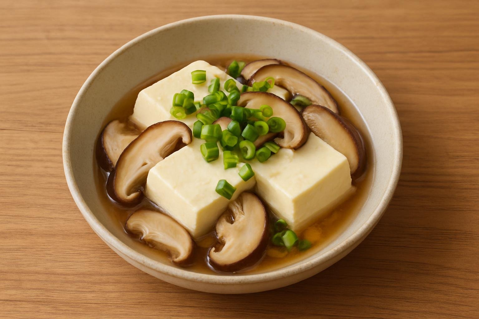 豆腐としいたけのレンジ蒸し