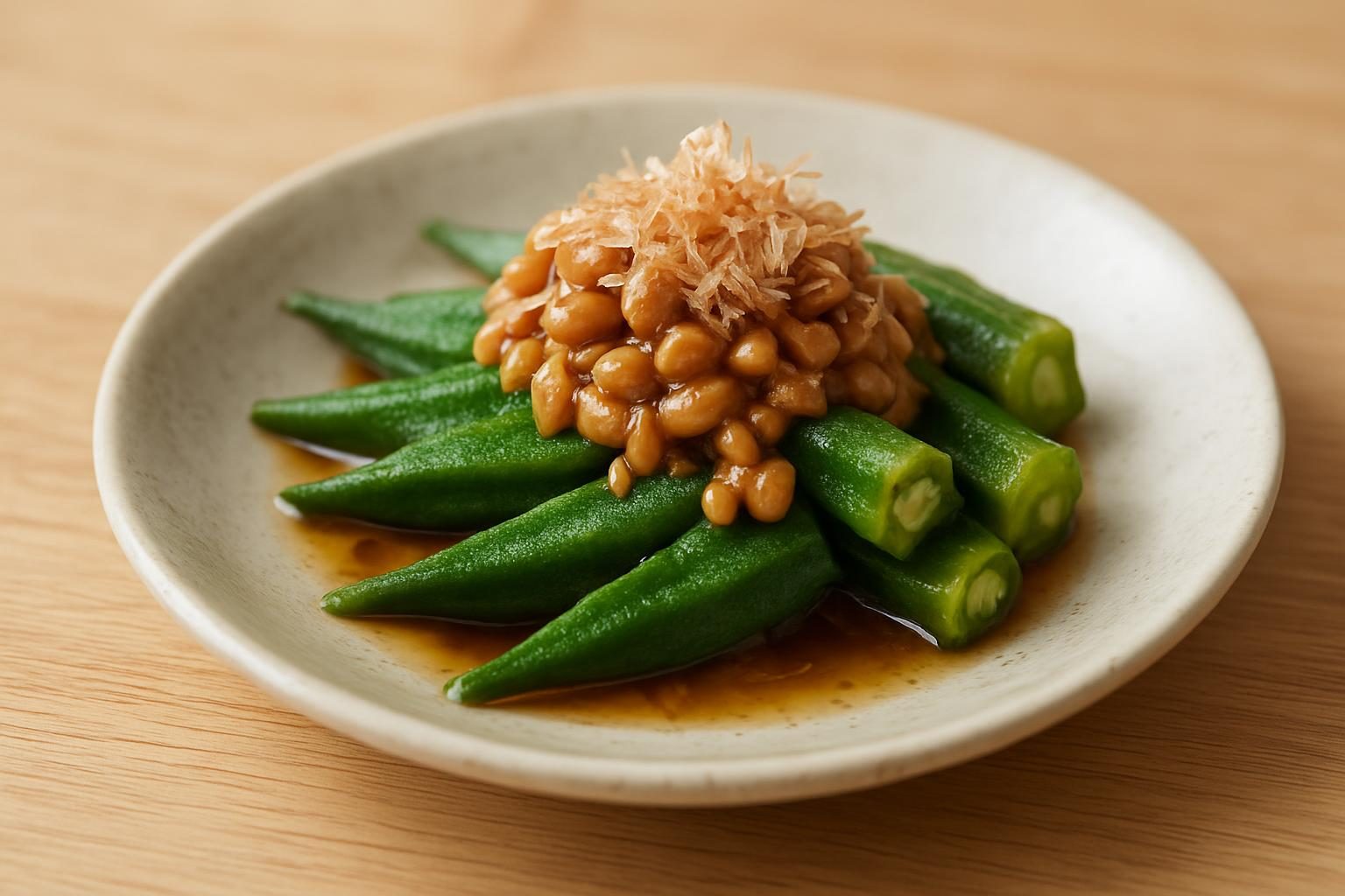 オクラと納豆のおひたし