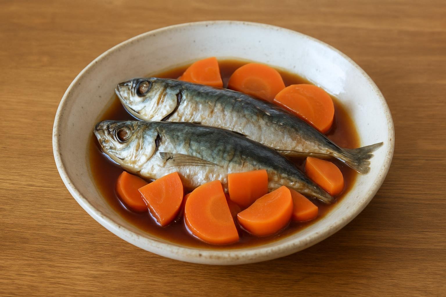 にんじんとあじの煮浸し
