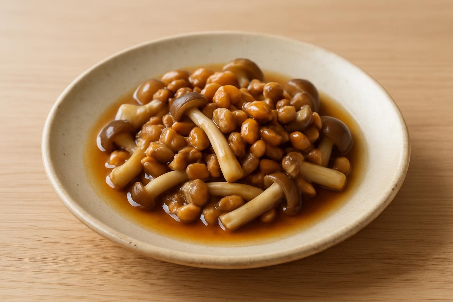 きのこと納豆の煮浸し