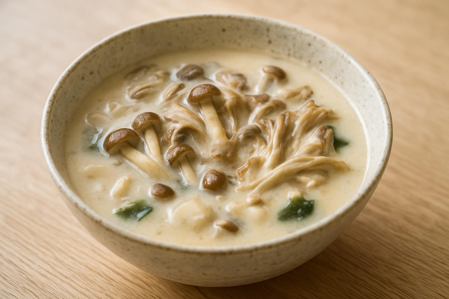 豆乳きのこスープ