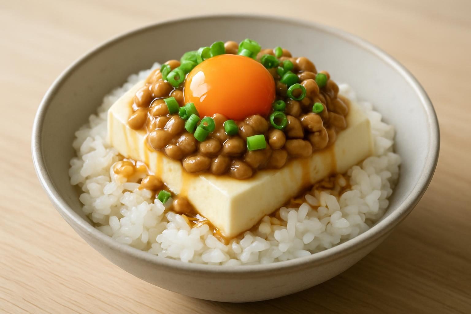 豆腐と納豆のふわとろ丼