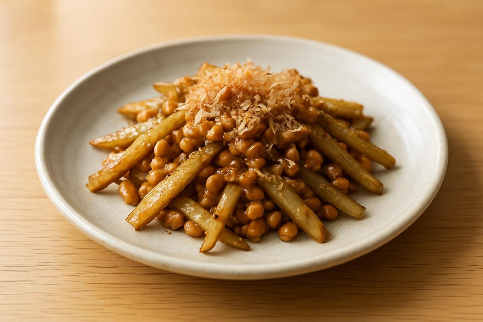 ごぼうと納豆の和え物