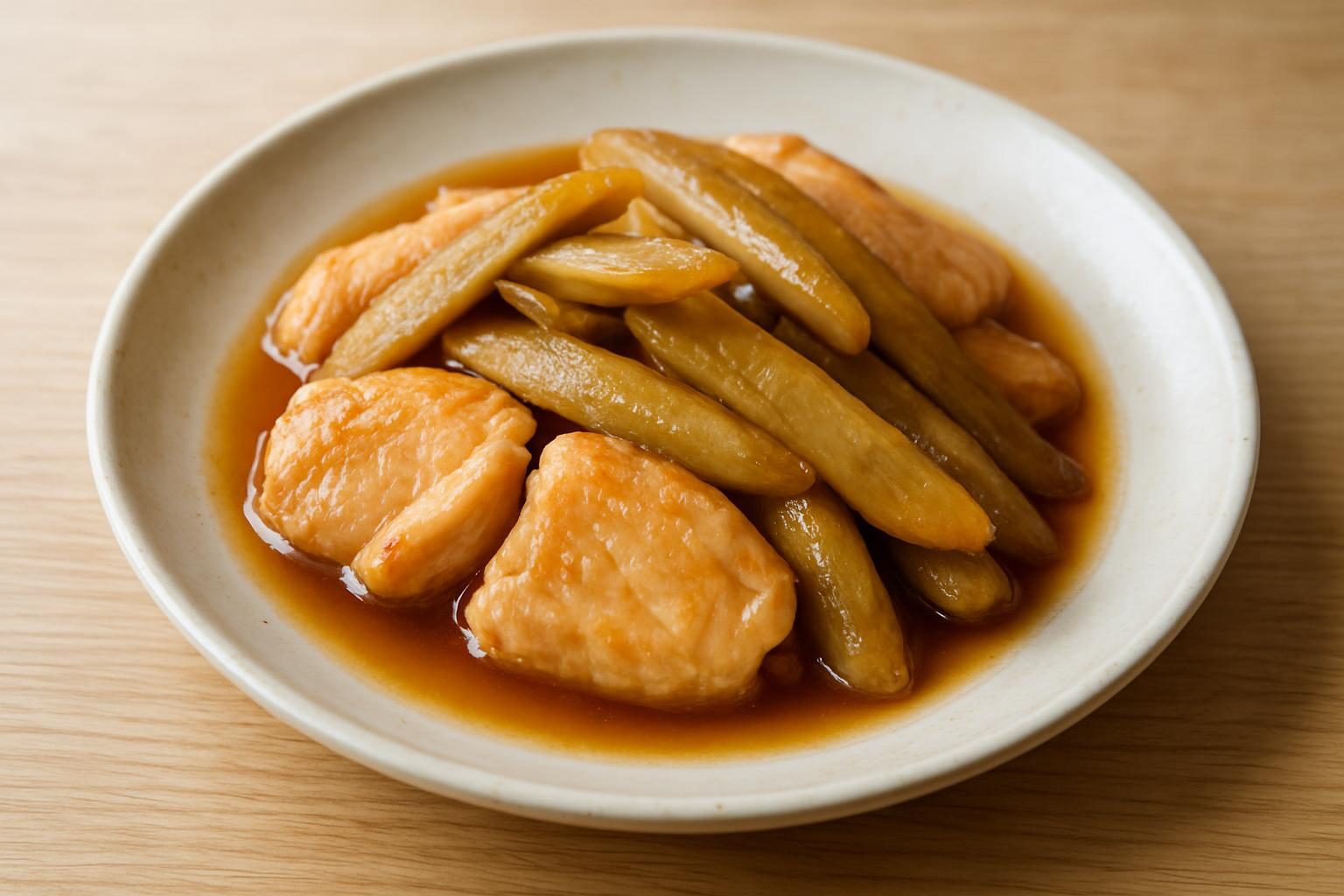ごぼうと鶏むね肉のさっと煮