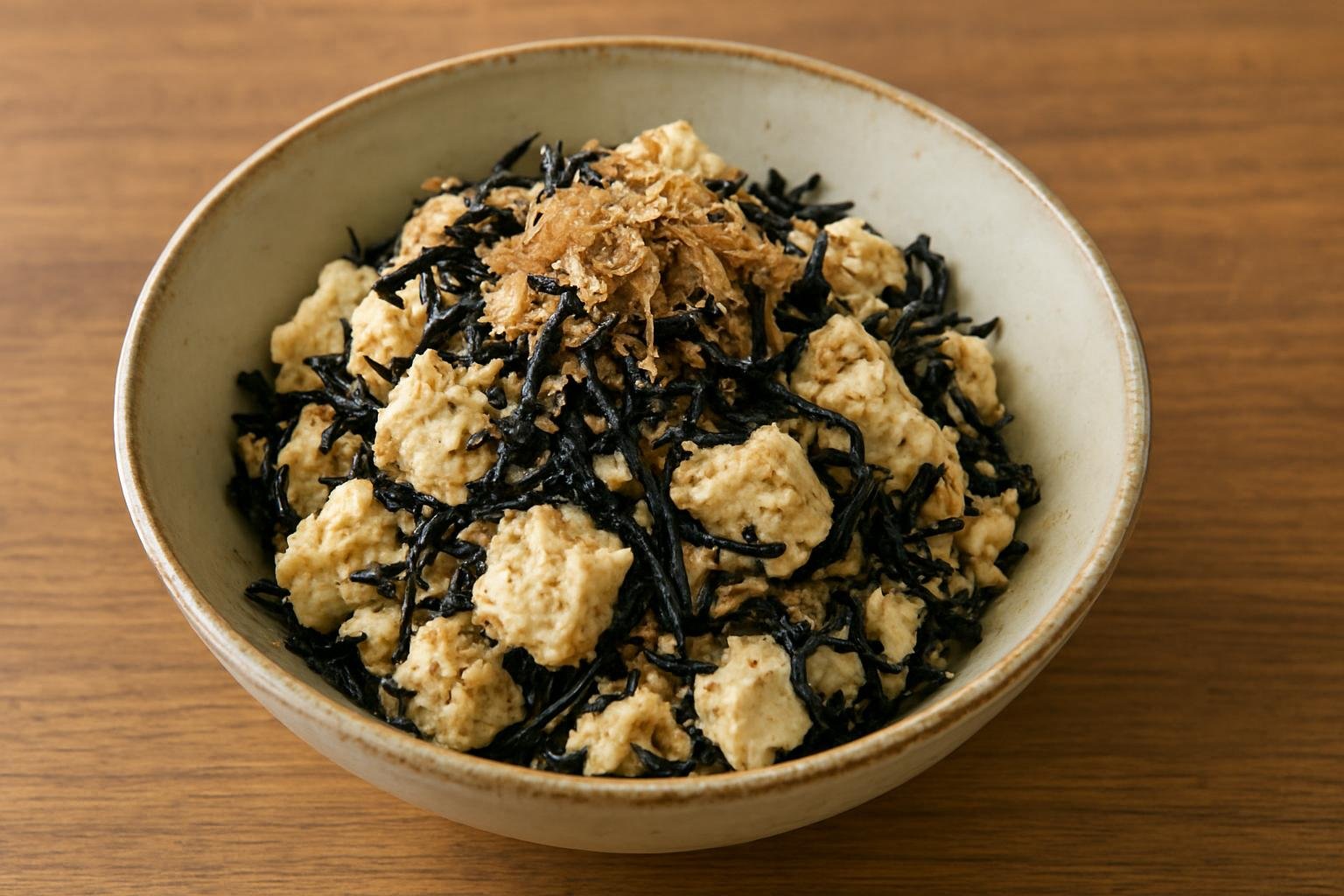 ひじきと豆腐の和え物