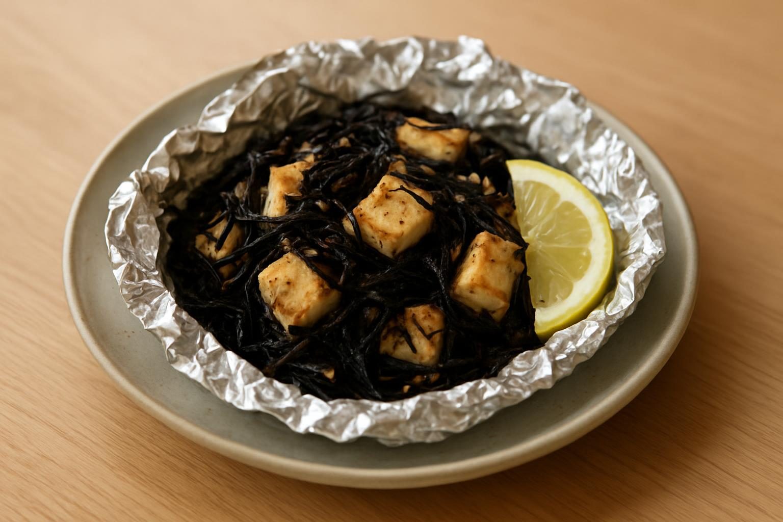 ひじきと豆腐のホイル焼き