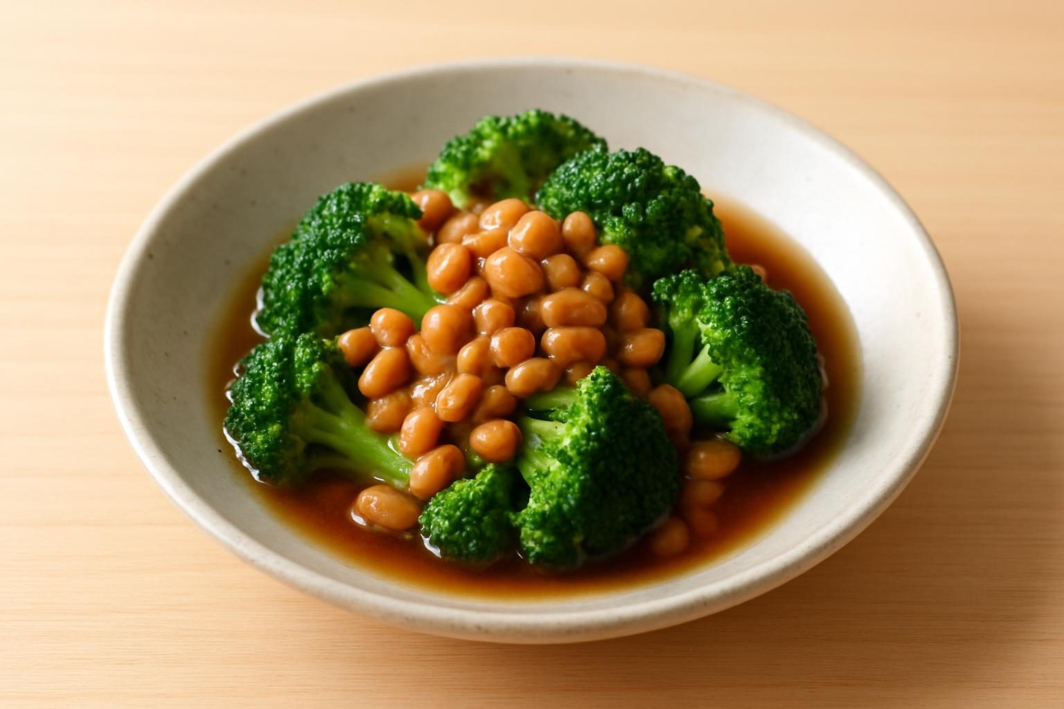 ブロッコリーと納豆のさっと煮