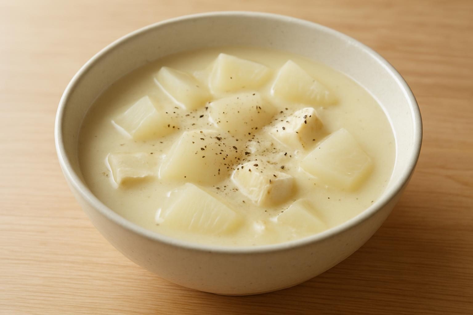 大根と豆乳のスープ