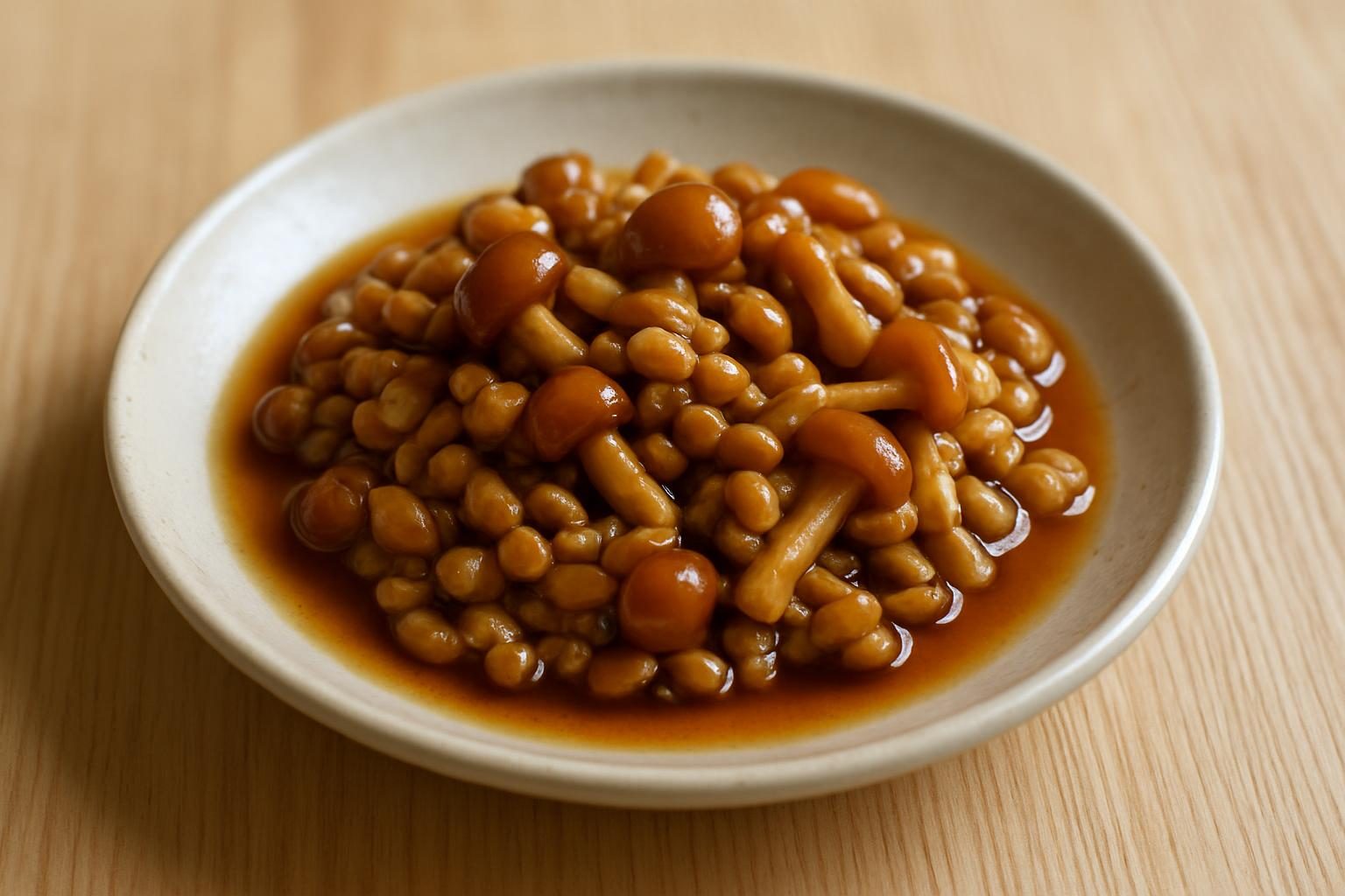 なめこと納豆の南蛮漬け