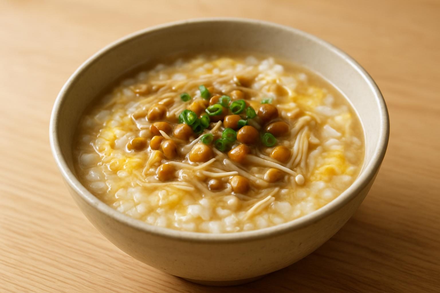 えのきと納豆の雑炊