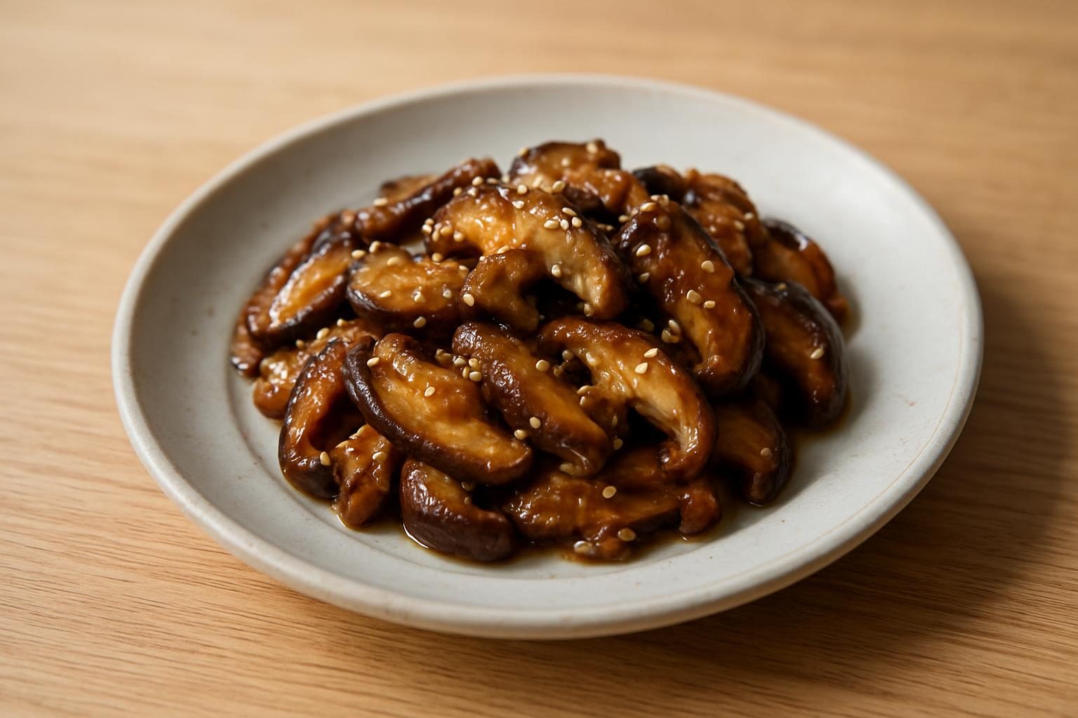 しいたけと塩麹の炒め物