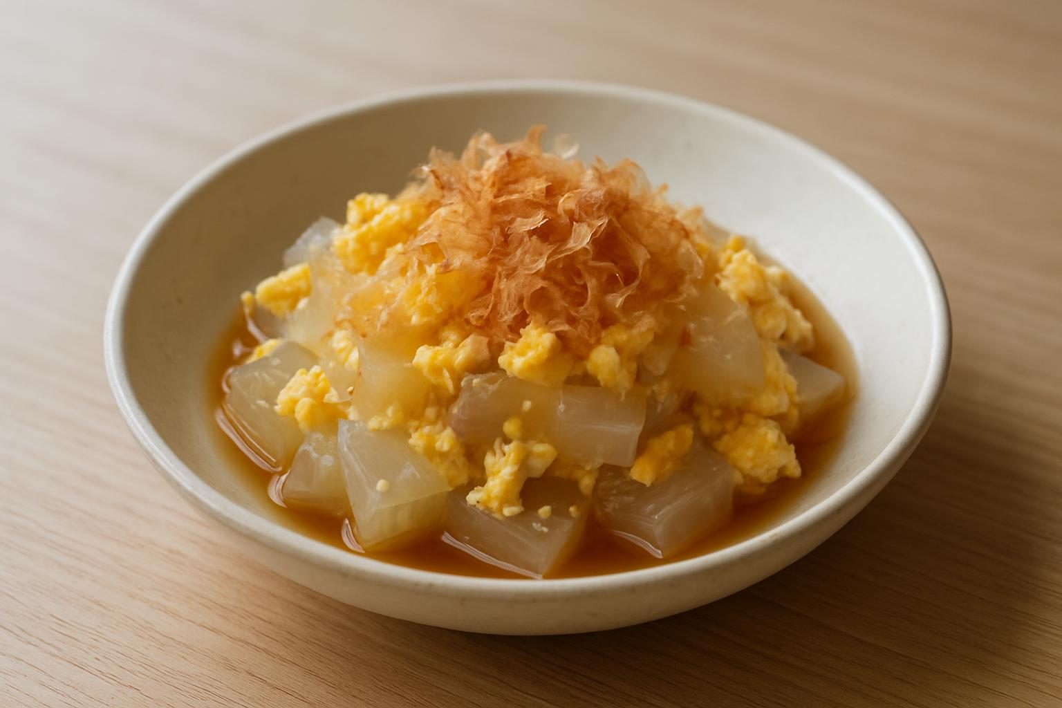 寒天と卵のおひたし