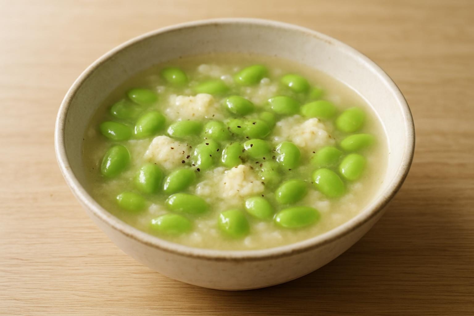 枝豆と塩麹のスープ