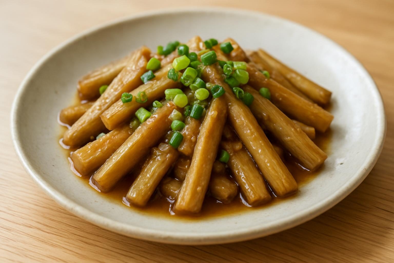 ごぼうと塩麹の香味だれ
