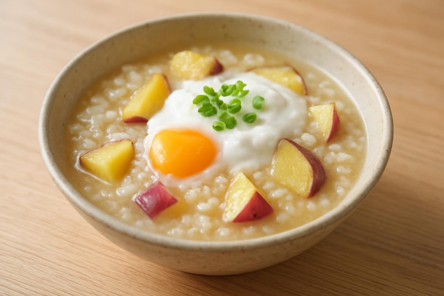 さつまいもとヨーグルトの雑炊