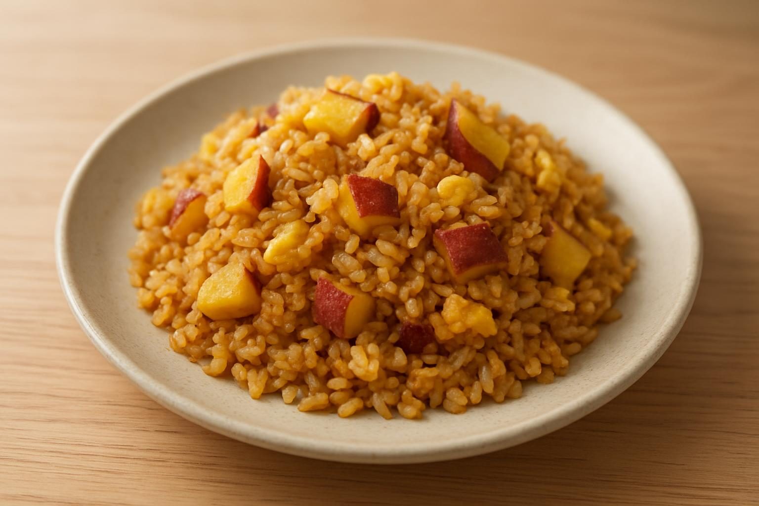 さつまいもと味噌のチャーハン