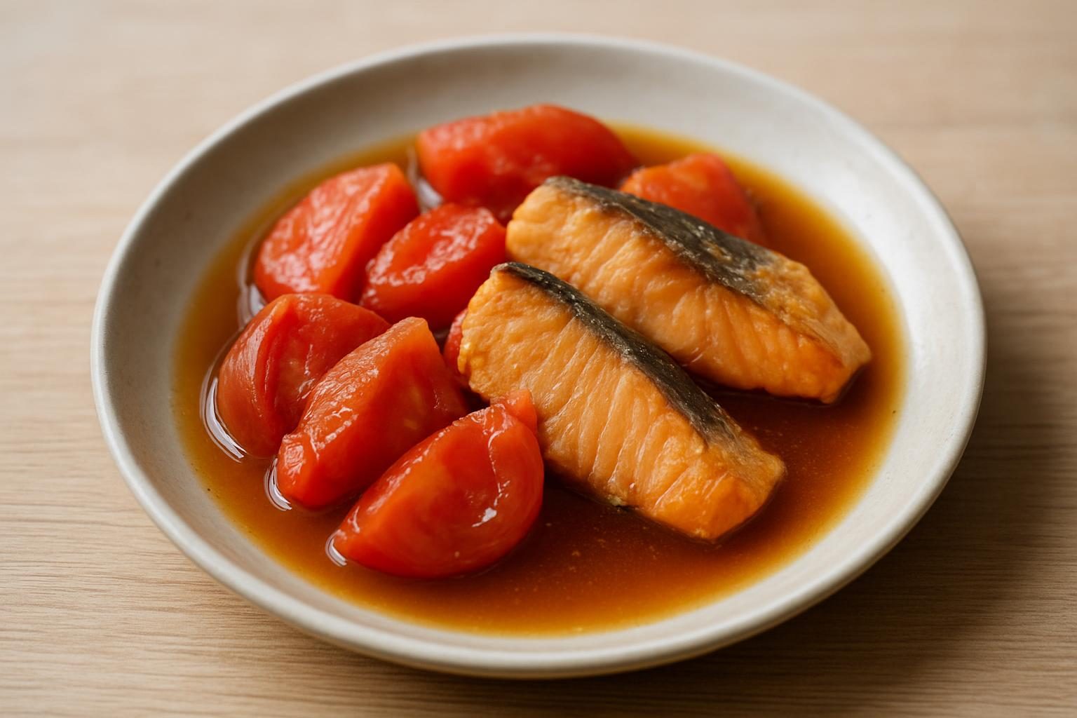 トマトと鮭のさっと煮