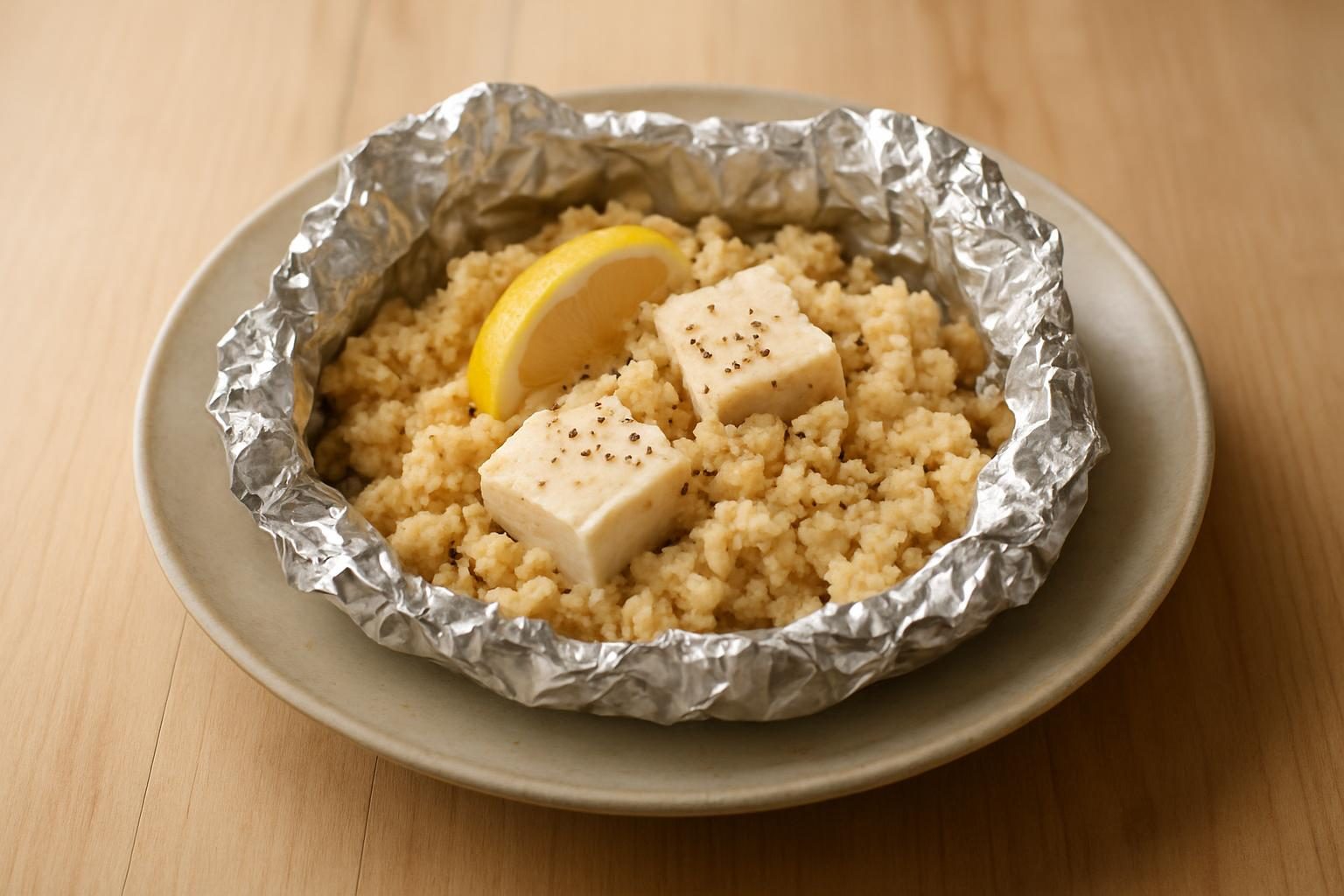 おからと豆腐のホイル焼き