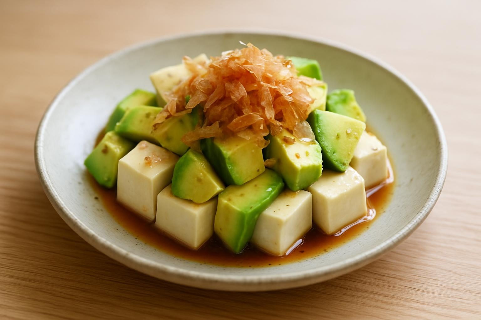 豆腐とアボカドの低糖質サラダ