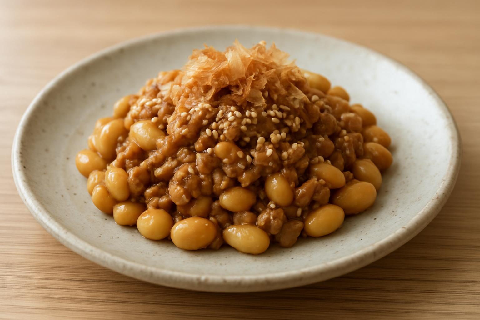 大豆と納豆の和え物