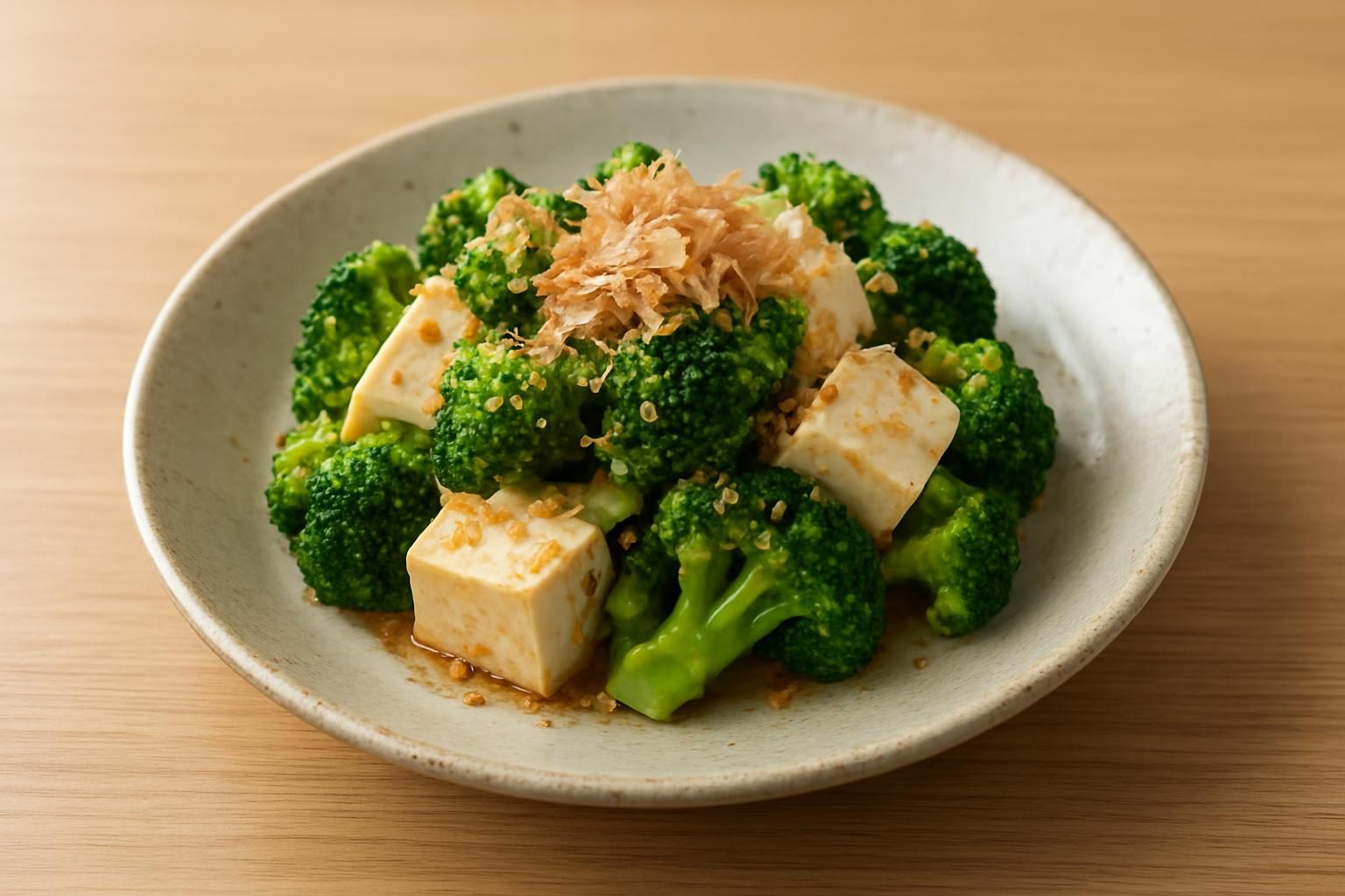 ブロッコリーと豆腐の和え物