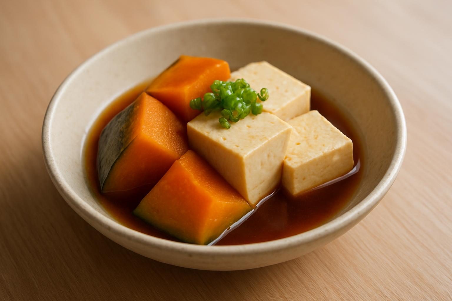 かぼちゃと豆腐の煮浸し