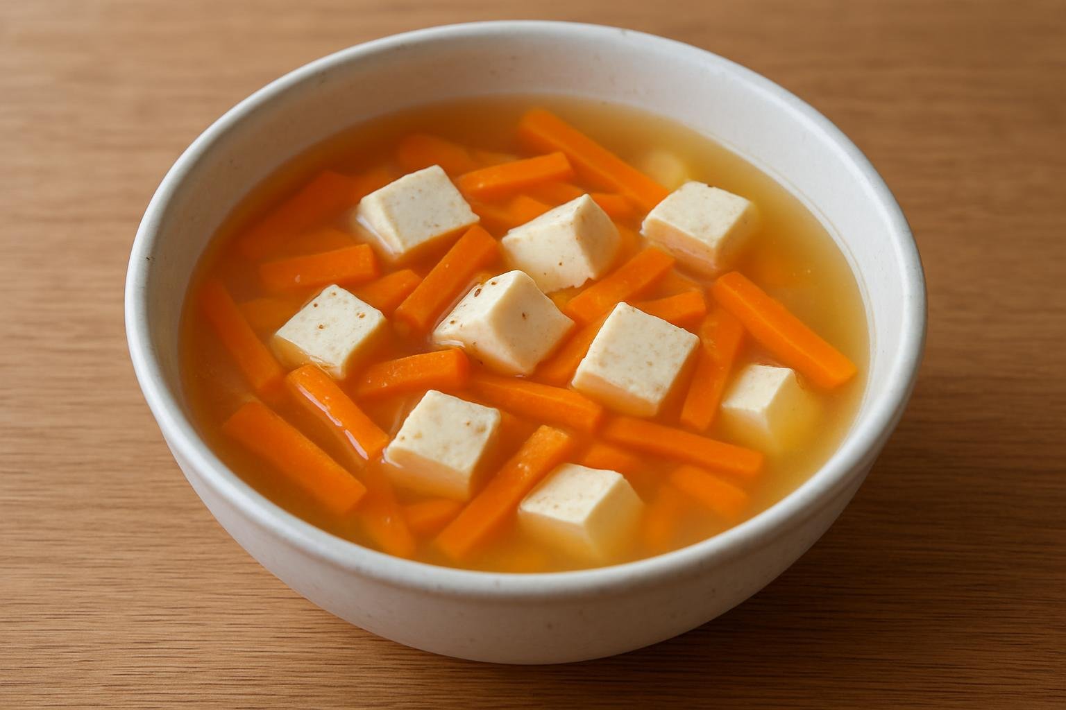 にんじんと豆腐のスープ