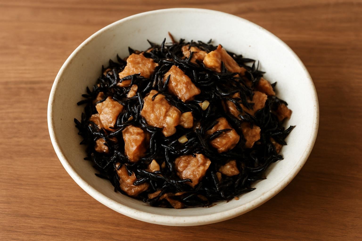 ひじきと豚赤身の炒め物