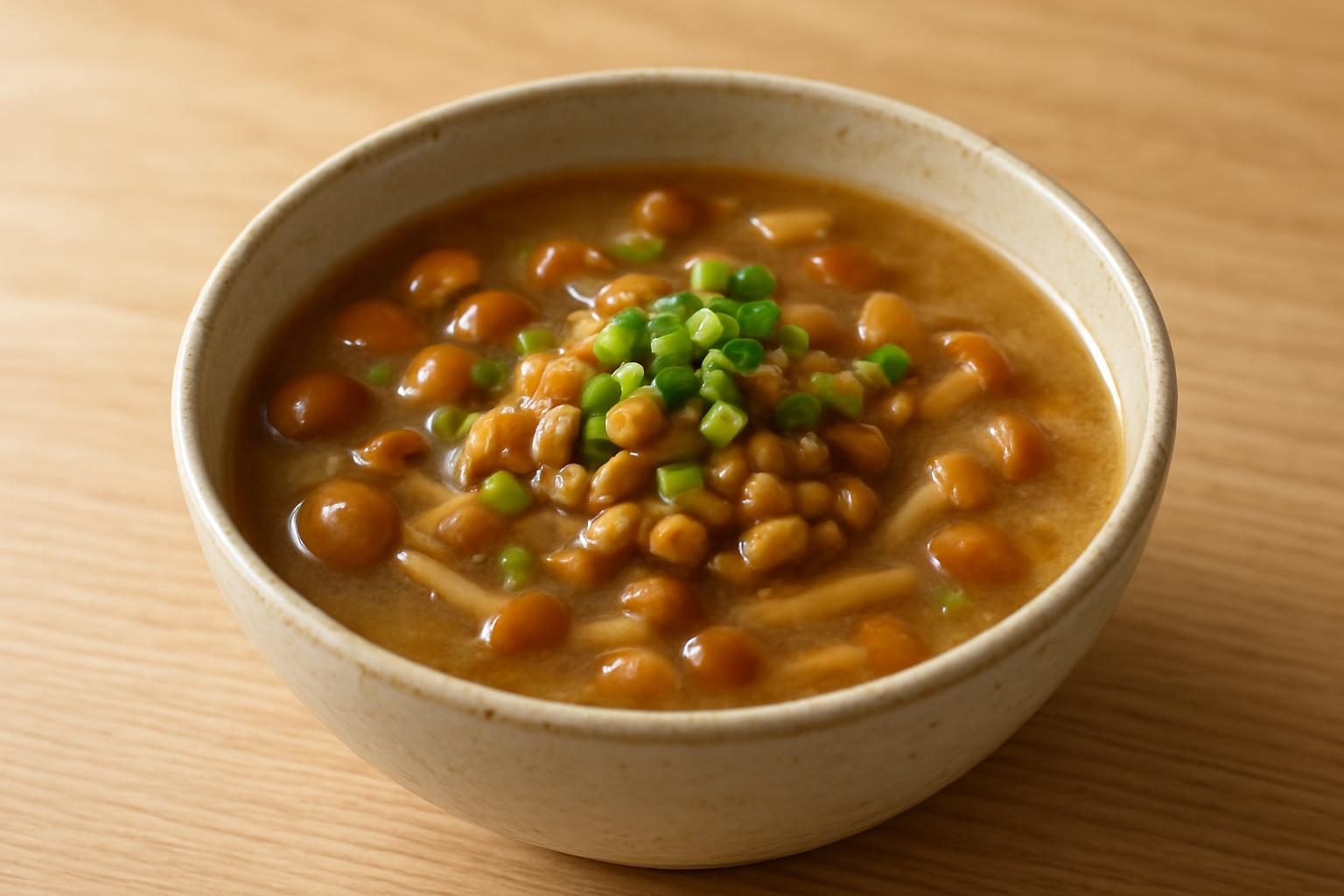 なめこと納豆のみそ汁