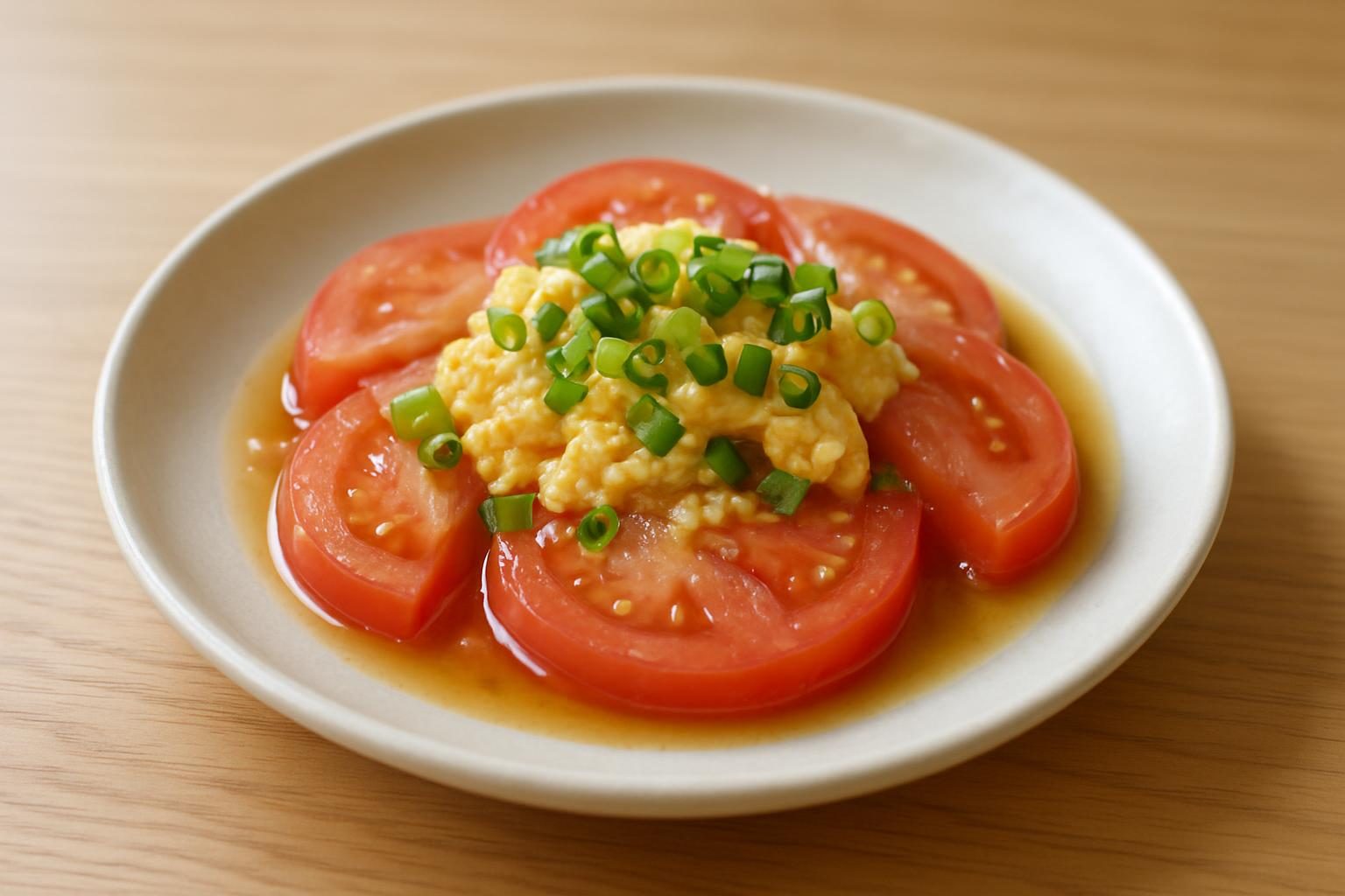 トマトと卵のレンジ蒸し