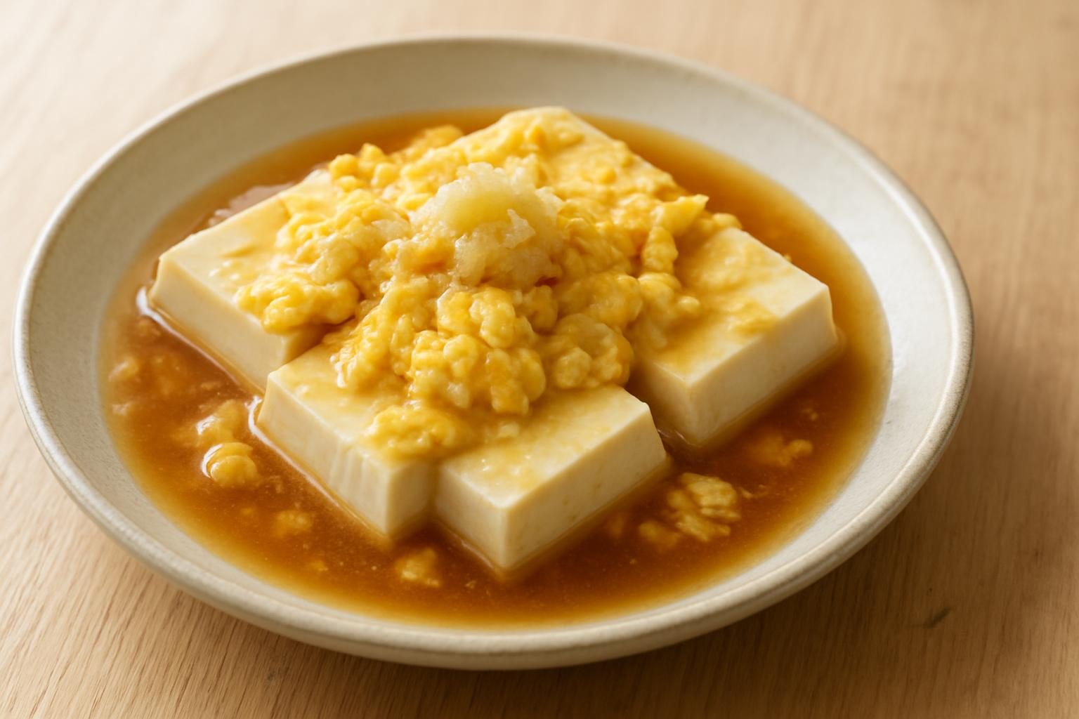 豆腐と卵のあんかけ