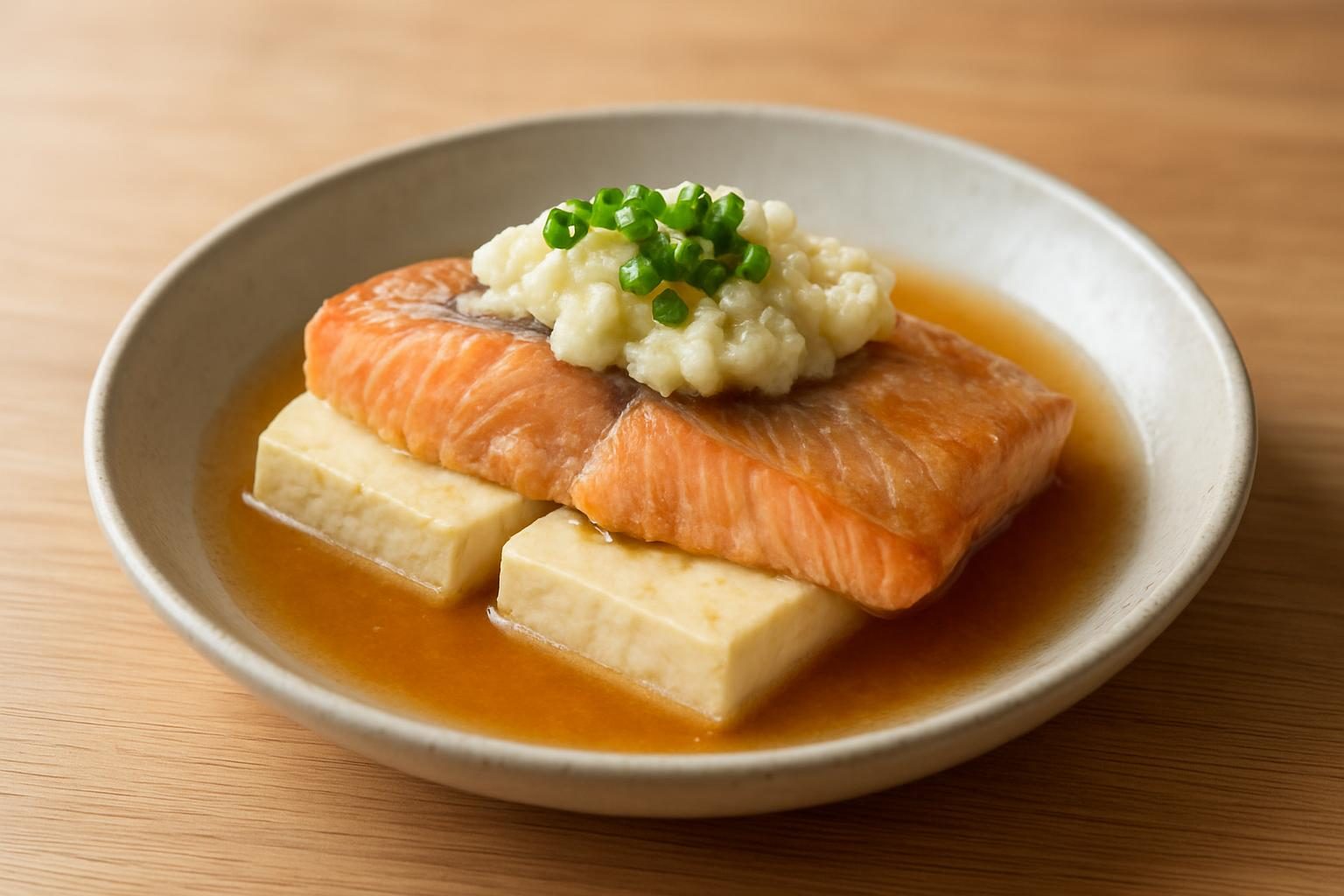 鮭と豆腐のふんわり蒸し