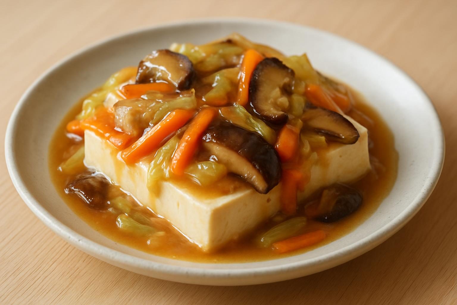 豆腐の野菜あんかけ