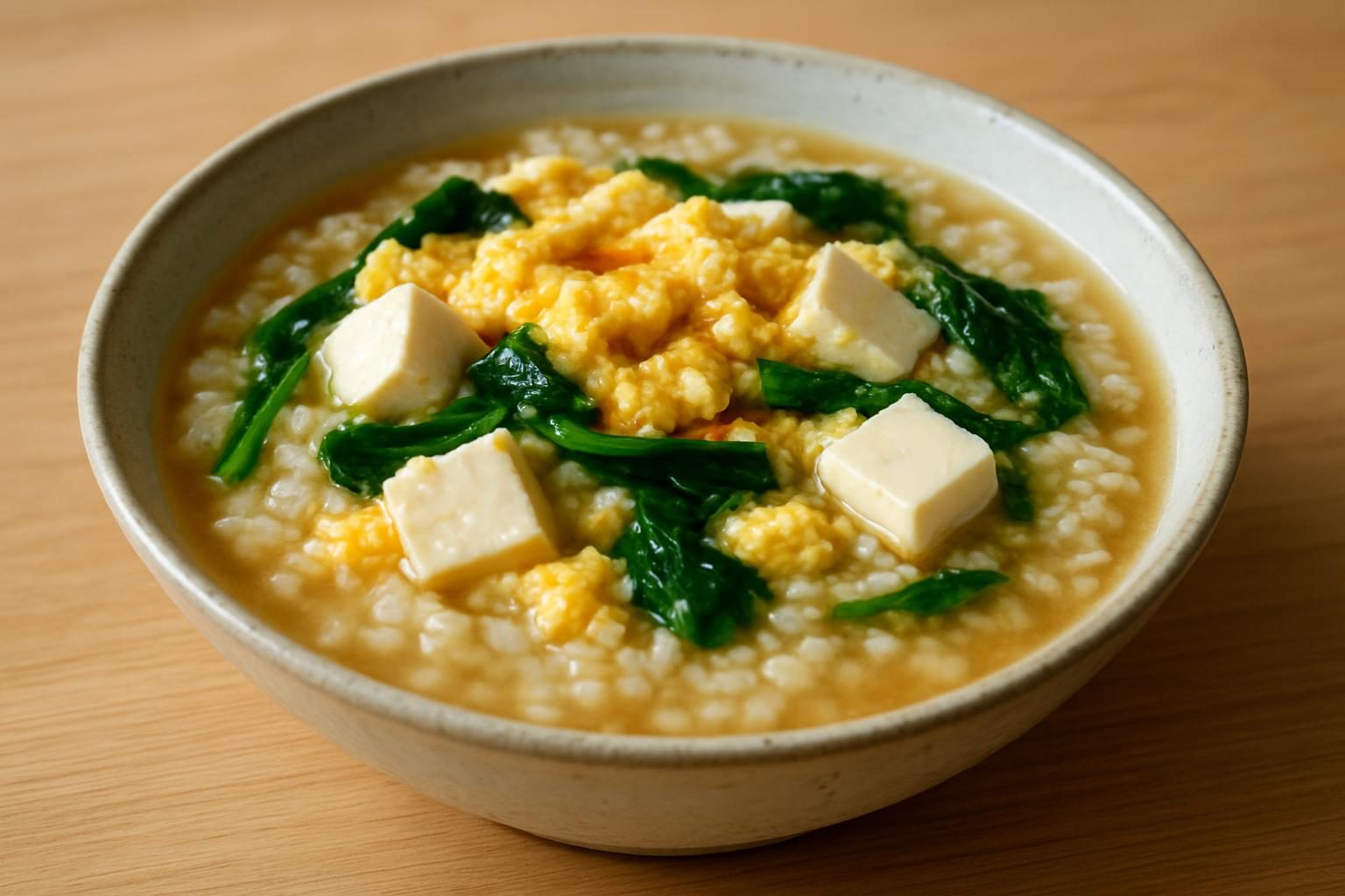 豆腐と卵の雑炊