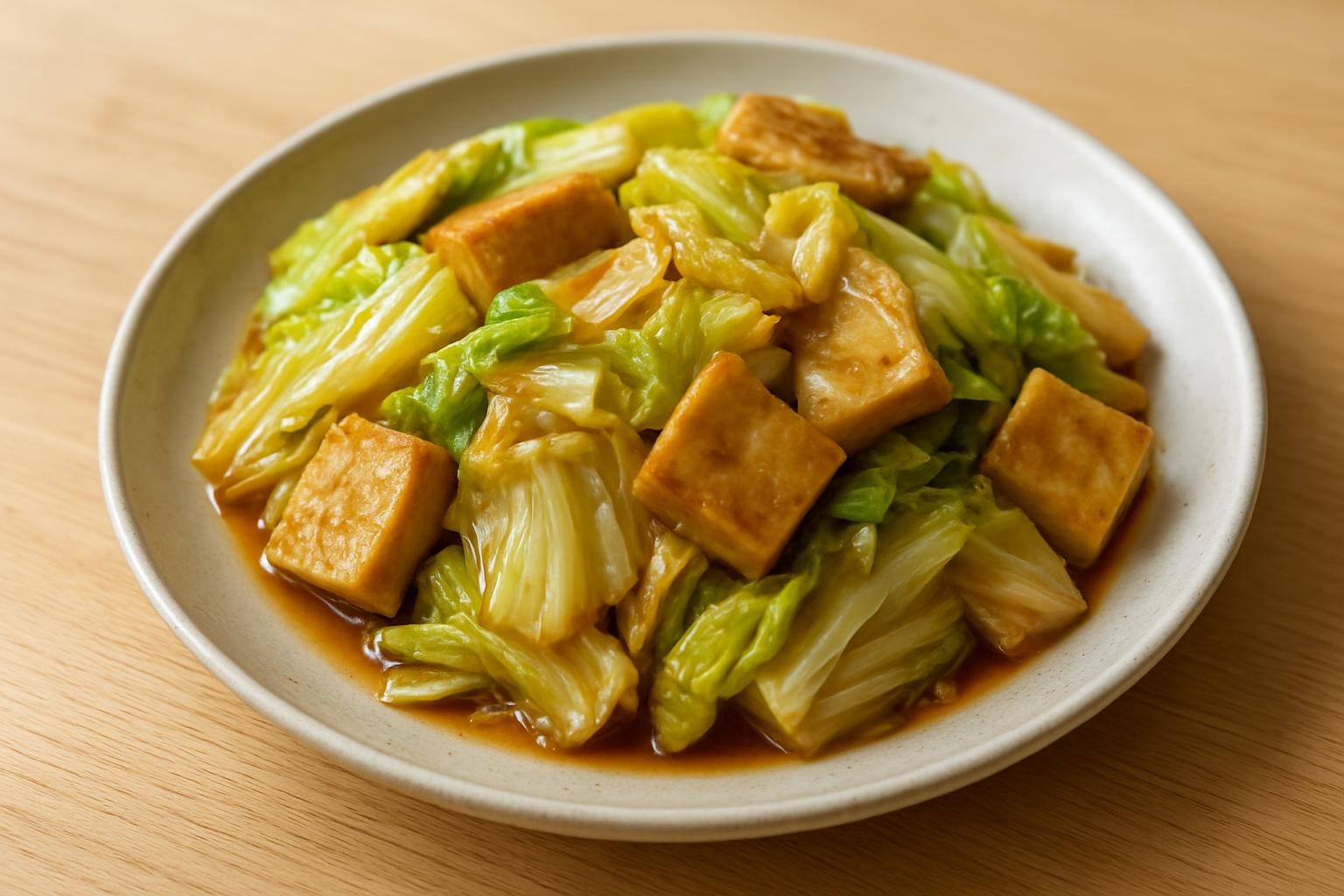 白菜と高野豆腐の炒め物
