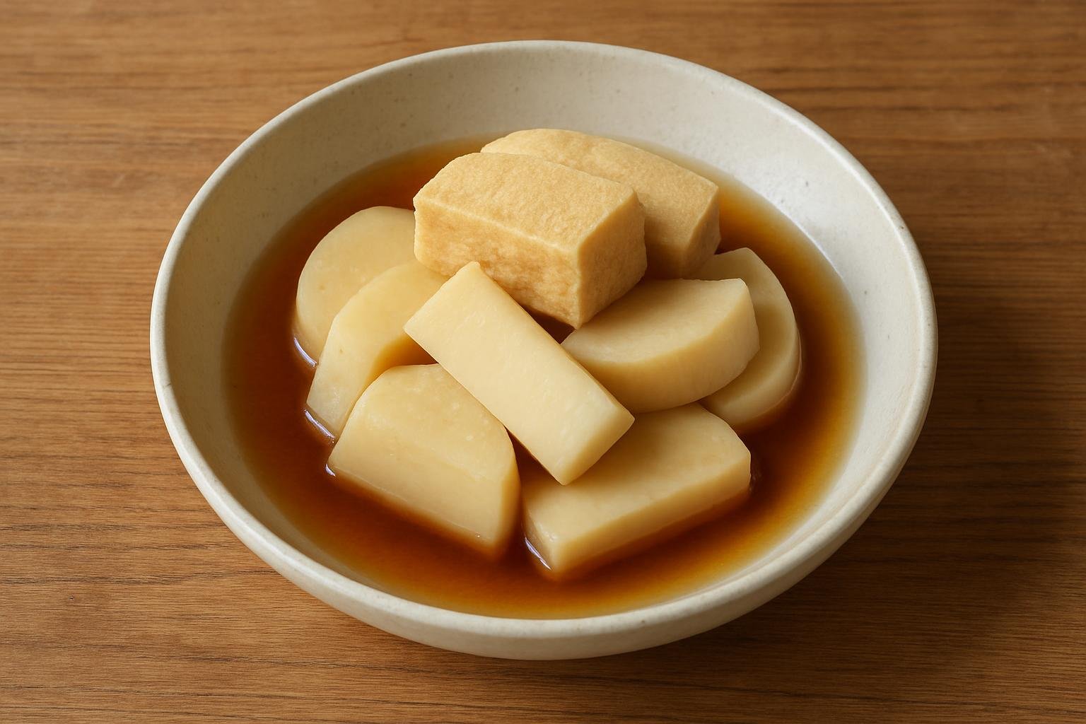 長芋と高野豆腐の煮浸し