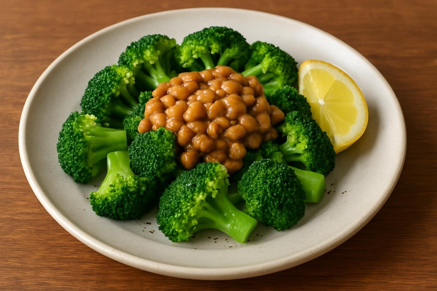 ブロッコリーと納豆のホイル焼き